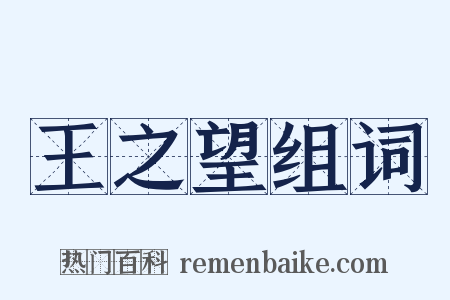 王之望组词是什么意思的图片